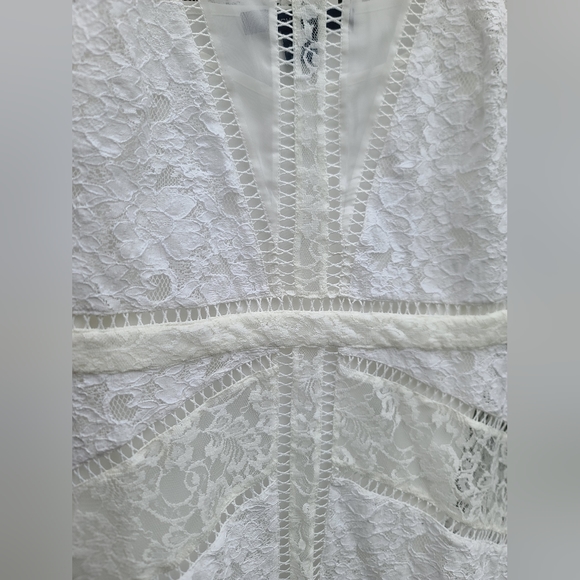 French Connection Chante Lace Minidress size 10 bridal shower bachelorette - Picture 2 of 14